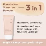 Numbuzin No.3 Porcelain Base-skip Tone Up Beige SPF50 + - Image 8
