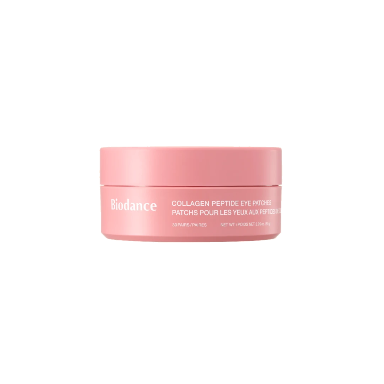 Biodance Collagen Peptide Eye Patches Pink on white background