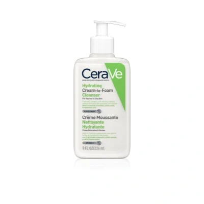 CeraVe Cleansers Hydrating Cream-to-Foam Cleanser Cleansing foaming cream for normal to dry skin