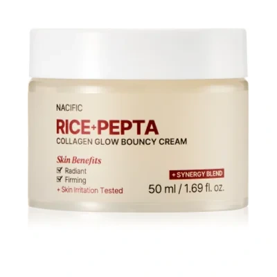 Nacific Rice + Pepta Collagen Glow Bouncy Cream Brightening face cream with moisturising effect – 50 ml