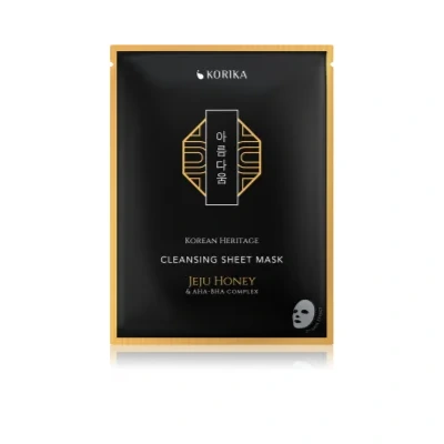 KORIKA Korean Heritage Jeju Honey & AHA-BHA Complex Cleansing Sheet Mask – 25 g