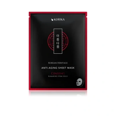 KORIKA Korean Heritage Red Ginseng & Adenosine Anti-aging Sheet Mask Anti-wrinkle sheet mask – 25 g