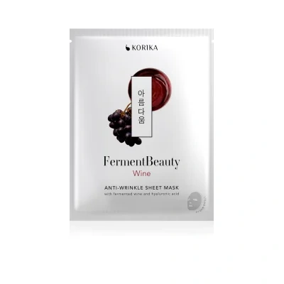 KORIKA FermentBeauty Anti-wrinkle Face Sheet Mask with Fermented Wine and Hyaluronic Acid – 20 g