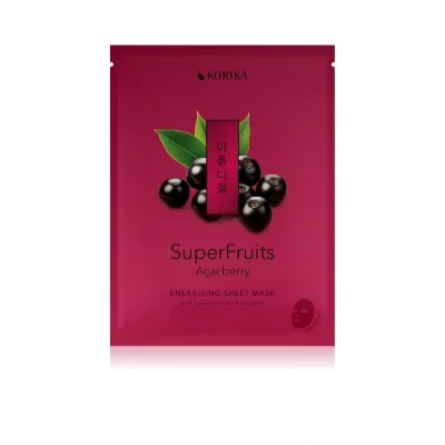 KORIKA SuperFruits Acai Berry - Anti-pollution Sheet Mask Sheet mask with detoxifying effect – 25 g