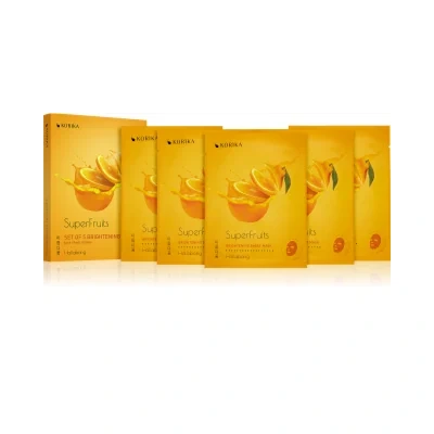 KORIKA SuperFruits Hallabong - Set of 5 Brightening Face Sheet Masks Face mask set at a reduced price with a brightening effect Hallabong