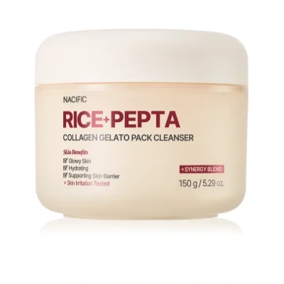 Nacific Rice + Pepta Collagen Gelato Pack Cleanser Moisturising cleansing gel to strengthen the skin barrier – 150 g