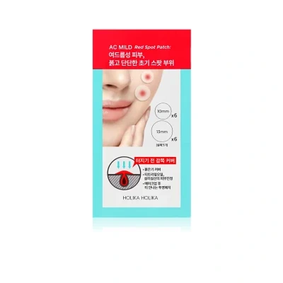Holika Holika AC Mild Red Spot Patches for problem skin to treat acne – 12 pc