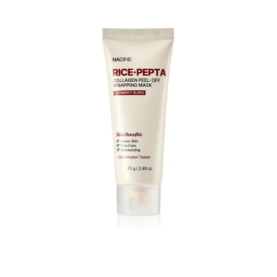 Nacific Rice + Pepta Collagen Peel-off Wrapping Mask Hydrating face mask to even out skin tone – 70 g