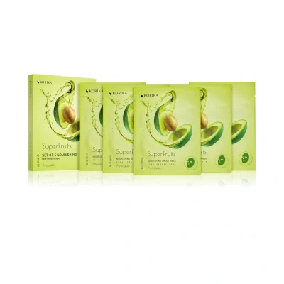 KORIKA SuperFruits Face mask set at a reduced price with nourishing effect Avocado