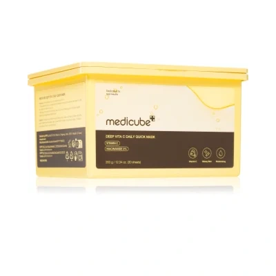 medicube Deep Vita C Daily Quick Mask Moisturising face sheet mask to even out skin tone – large pack 30 pc medicube Deep Vita C Daily Quick Mask Moisturising face sheet mask to even out skin tone – large pack 30 pc
