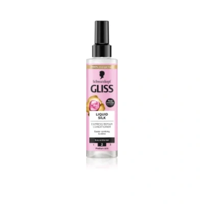 Schwarzkopf Gliss Liquid Silk Leave-in conditioner for hair strengthening and shine – 200 ml