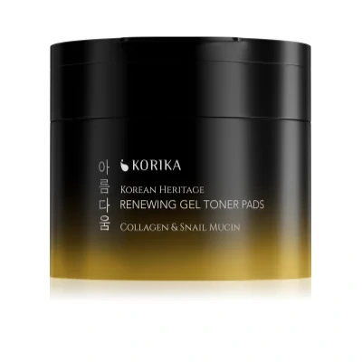 KORIKA Korean Heritage Collagen & Snail Mucin Renewing Gel Toner Pads Revitalising gel toner pads – 70 pc