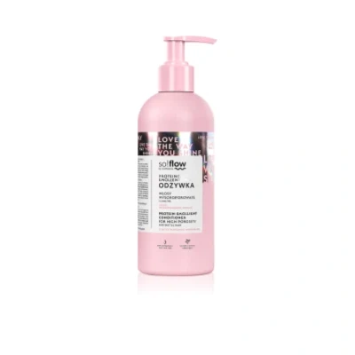 so!flow High Porosity Hair Protein-Emollient Conditioner Strengthening conditioner for brittle and stressed hair – 400 ml