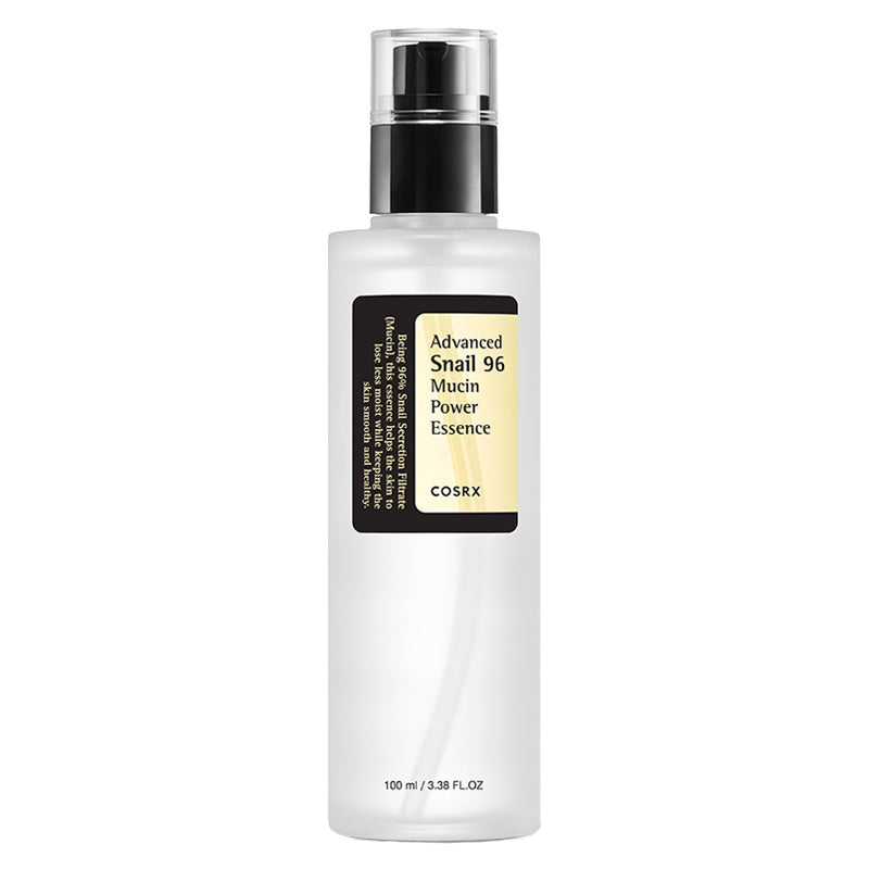 COSRX Advanced Snail 96 Mucin Power Essence in its original pump bottle.