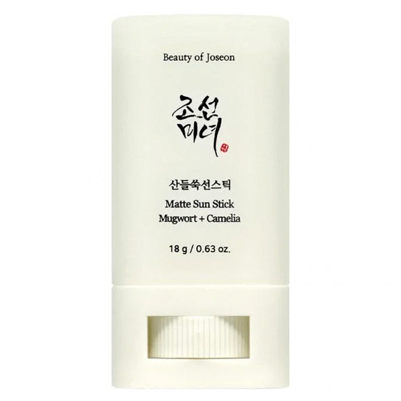 Beauty of Joseon Matte Sun Stick: Mugwort + Camelia product packaging.