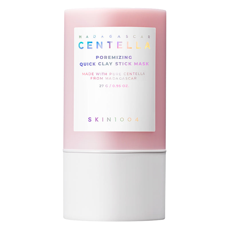 SKIN1004 Poremizing Quick Clay Stick Mask in a pink and white container on a white background.